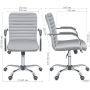 Rumba-RC chair, chrome, walnut-tone armrests, beige faux leather