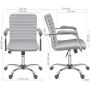 Rumba-RC chair, chrome, Soft, beige faux leather