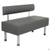 Smile 1200 sofa, grey faux leather