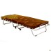 Classic folding bed, aluminum, with mattress, 1900x800, State brown