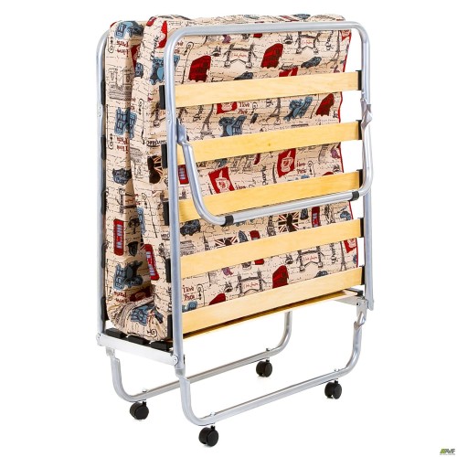 Classic folding bed, aluminum, with mattress, 1900x800, Gazetka H-11