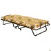 Classic folding bed, black, with mattress, 1900x800, City brown