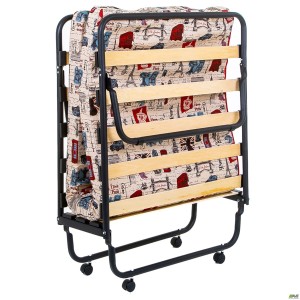 Classic folding bed, black, with mattress, 1900x800, Gazetka H-11 Classic folding bed, black, with mattress, 1900x800, Gazetka H-11