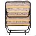 Classic folding cot black with mattress 1900×800 Newspaper H-113 (Americana)