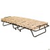 Classic folding cot black with mattress 1900×800 Newspaper H-113 (Americana)