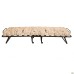 Classic folding cot black with mattress 1900×800 Newspaper H-113 (Americana)