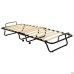 Classic folding cot black with mattress 1900×800 Newspaper H-113 (Americana)