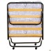 Classic folding cot black with mattress 1900×800 Newspaper H-47 (Press)