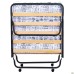 Classic folding cot black with mattress 1900×800 Newspaper H-38 (Tailor)