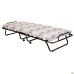Classic folding cot black with mattress 1900×800 Newspaper H-38 (Tailor)