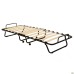 Classic folding cot black with mattress 1900×800 Newspaper H-38 (Tailor)