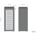 Onyx bookcase cabinet with glass 450x400x1090 Moco