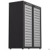 Onyx bookcase with glass doors 900x400x1090 Moka