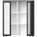 Onyx bookcase with glass doors 900x400x1090 Moka