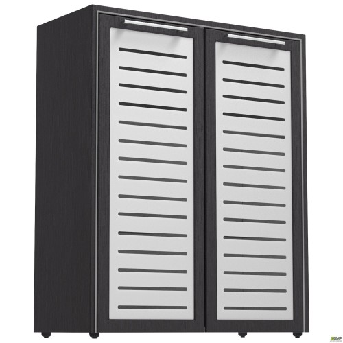 Onyx bookcase with glass doors 900x400x1090 Moka