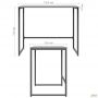 Asti AS1200 computer desk (1200x550x750H) black/Sonoma Oak