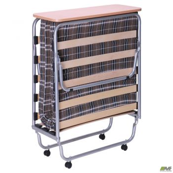 Classic-P folding cot aluminum-finish with mattress 1900×800 Kilt-4