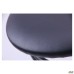 Veles chair, black frame, black faux-leather seat