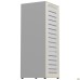 Low bookcase unit Onyx 450x400x1090 Oak Cinnamon, glass doors