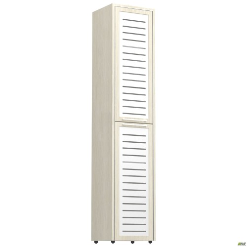 Tall bookcase unit Onyx 450x400x2172 Oak Cinnamon, glass doors