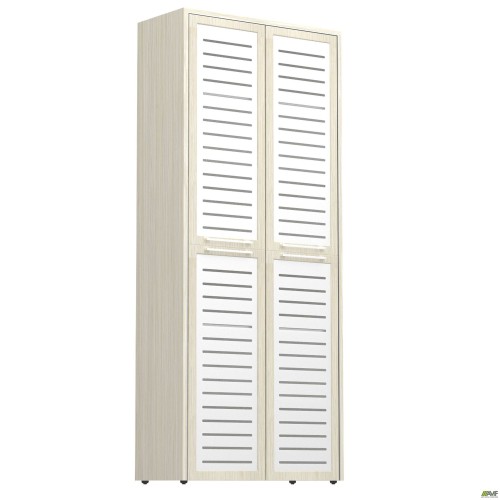 Onyx Bookcase 900x400x2172 Cinnamon Oak, Glass
