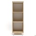 Delta DL-603 Open Bookshelf 434x420x1292 Blackwood Barley / White-Beige Legs