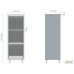 Delta DL-603 Open Bookshelf 434x420x1292 Blackwood Barley / White-Beige Legs