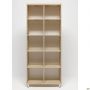 Delta DL-901 open bookcase (864x420x2078mm), Blackwood Barley / Beige-white legs