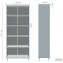 Delta DL-901 open bookcase (864x420x2078mm), Blackwood Barley / Beige-white legs