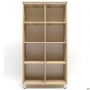 Delta DL-902 open bookcase (864x420x1685mm), Blackwood Barley / Beige-white legs