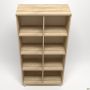 Delta DL-902 open bookcase (864x420x1685mm), Blackwood Barley / Beige-white legs