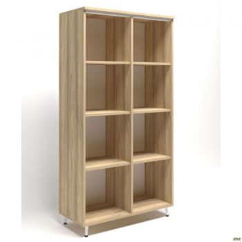 Delta DL-902 open bookcase (864x420x1685mm), Blackwood Barley / Beige-white legs