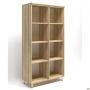 Delta DL-902 open bookcase (864x420x1685mm), Blackwood Barley / Beige-white legs