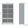 Delta DL-902 open bookcase (864x420x1685mm), Blackwood Barley / Beige-white legs