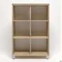 Delta DL-903 open bookcase (864x420x1292mm), Blackwood Barley / Beige-white legs