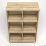 Delta DL-903 open bookcase (864x420x1292mm), Blackwood Barley / Beige-white legs