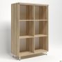 Delta DL-903 open bookcase (864x420x1292mm), Blackwood Barley / Beige-white legs