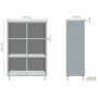 Delta DL-903 open bookcase (864x420x1292mm), Blackwood Barley / Beige-white legs