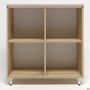 Delta DL-904 open bookcase (864x420x909mm), Blackwood Barley / Beige-white legs