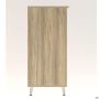 Delta DL-904 open bookcase (864x420x909mm), Blackwood Barley / Beige-white legs