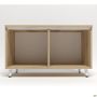 Delta DL-905 open bookcase (864x420x516mm), Blackwood Barley / Beige-white legs