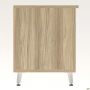 Delta DL-905 open bookcase (864x420x516mm), Blackwood Barley / Beige-white legs