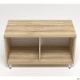Delta DL-905 open bookcase (864x420x516mm), Blackwood Barley / Beige-white legs