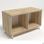Delta DL-905 open bookcase (864x420x516mm), Blackwood Barley / Beige-white legs