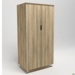 Гардероб Delta DL-909 (864х550х1685мм) Блеквуд Ячмінний / Опора білий беж