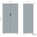 Delta DL-909 Wardrobe 864x550x1685 Blackwood Barley / White-Beige Legs