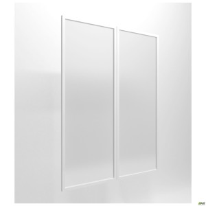 Delta DL-711L+R glass facade set (852x1177x20mm) white profile