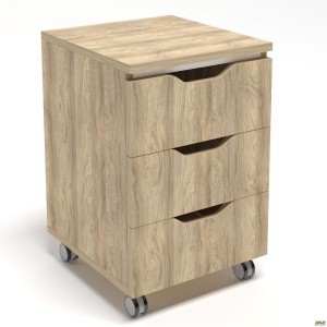 Тумба мобільна Delta DL-403 (395х400х575) Блеквуд Ячмінний