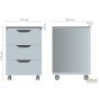 Тумба мобільна Delta DL-403 (395х400х575) Блеквуд Ячмінний