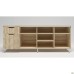 Тумба стационарная Delta DL-402L (1600х400х675мм) Блеквуд ячменный / Опора бело-бежевая